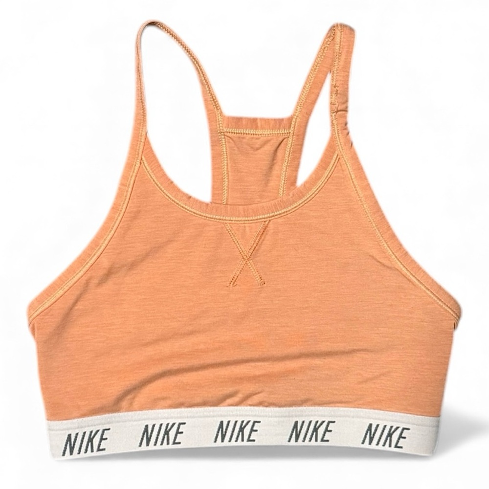 Nike Dri Fit Soft Support Peach/Orange Racerback Lightweight Sports Bra Small